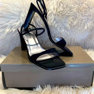 Valerie Stevens Black Strap Heels